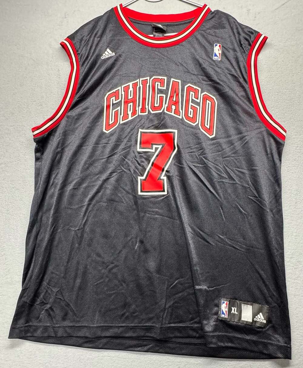 Adidas Chicago Bulls Ben Gordon #7 NBA Black Jersey Mens Size XL